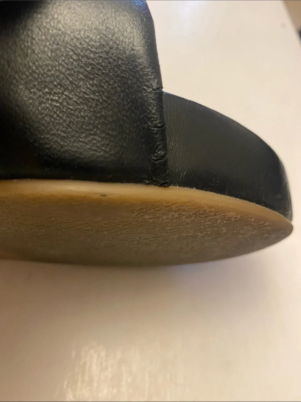 beek Black Crisscross Leather Slide Sandals Size 10